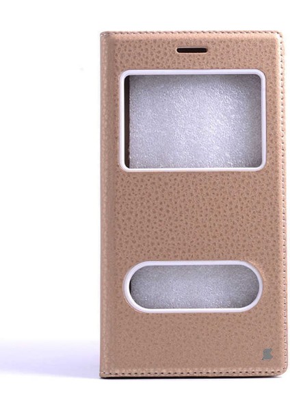 ESLIFETECH26AKSESUAR Samsung Galaxy J5 2016 Uyumlu Dolce Kapaklı Koruyucu Kılıf-Altın/gold