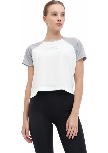 Wl Gıymant 11CT750 5fx Grı Kadın Kısa Kol T-Shirt