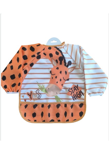 Laura Baby Uzun Kollu Sıvı Geçirmez Mama ve Aktivite Önlüğü