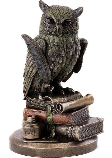 Bronz Renk Baykuş Figürü 23CM