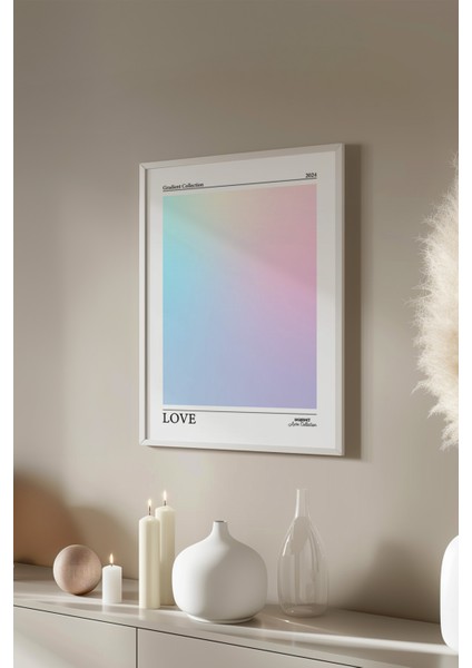 Aura Serisi Beyaz Çerçeveli Poster, Tablo No:44