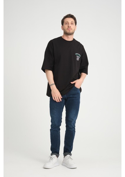 R-5817 Arka Peç Nakış Detaylı Süprem Tişört indirimleri