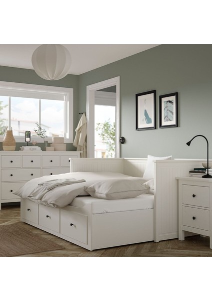 Yatak Odası Takımı, Beyaz Vernik, 80X200 Cm, 3'lü Set fiyatları