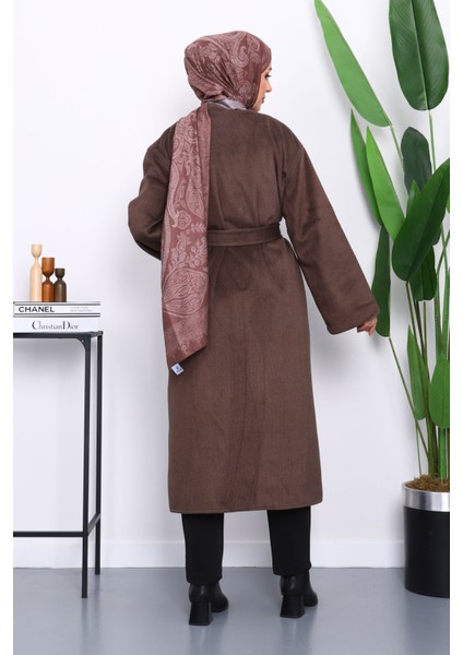 Kahverengi Kuşaklı Kaşe Kaban fırsatları