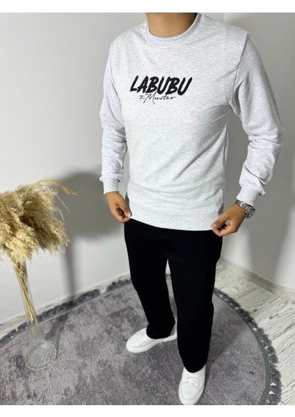Labubu Sırt Baskı Bisiklet Yaka Sweatshirt fiyatları
