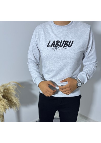 Labubu Sırt Baskı Bisiklet Yaka Sweatshirt fırsatları