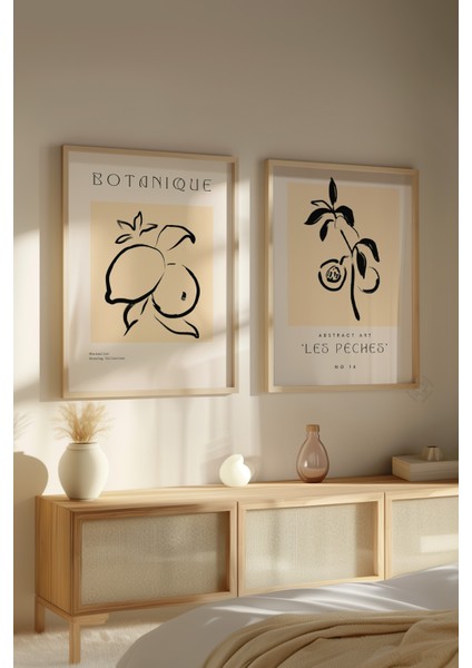 Bohemian 2'li Ahşap Çerçeveli Poster, Tablo Seti No:16 modelleri
