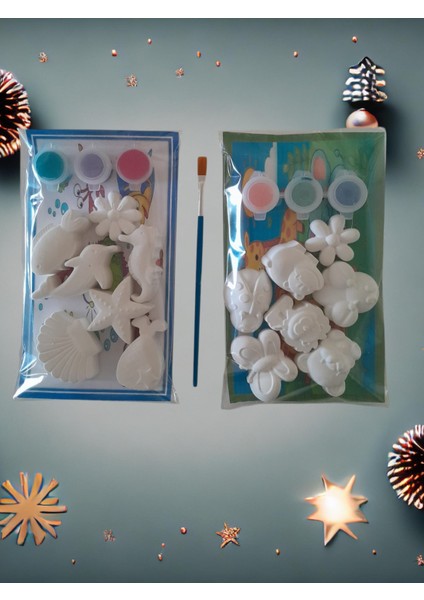 2 Li Set Taş Boyama Seti-Anaokulu Etkinlik-Tatil Etkinlik-Aile Etkinlik-Hediye-Aktivite-Doğum Günü-Bayram Hediyesi-Okuma Bayramı Hediyesi-Okula Dönüş Hediyesi-Yılbaşı Hediyesi modelleri