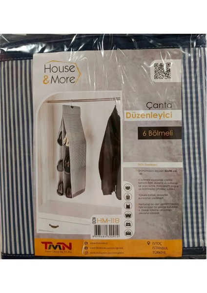 House&more 6 Bölmeli Çanta Düzenleyici 32X98 Cm.