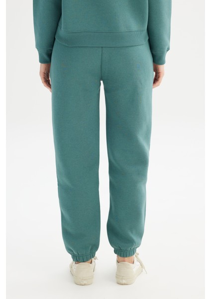 Regular Fit Normal Kesim Ribanalı Paça Yeşil Jogger Sweatpant indirimleri
