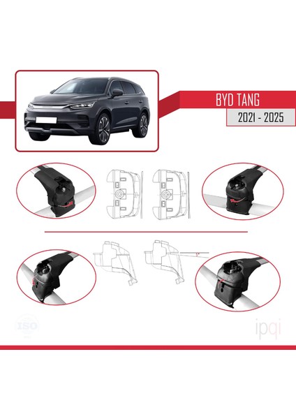 Byd Tang 2021-2025 Arası ile Uyumlu Ace-2 Ara Atkı Tavan Barı Gri 2 Adet fırsatları
