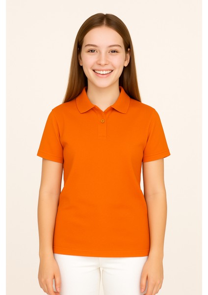 Genç Polo Yaka Tişört | Turkuaz | %100 Pamuk | Unisex | Okul & Günlük Kullanım