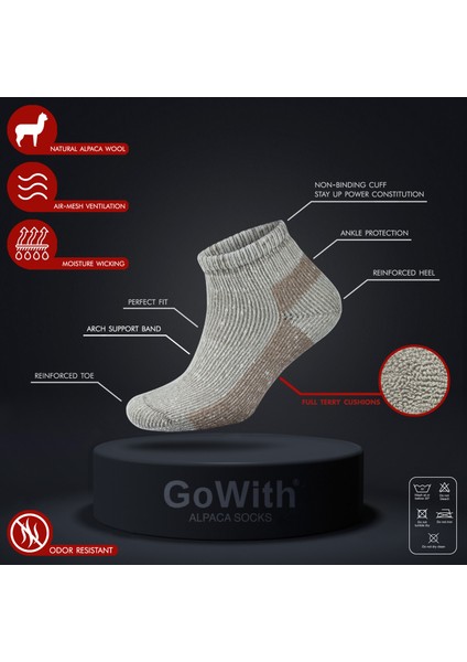 Alpaka Yünlü Tam Havlulu Kalın Termal Bilek Boy Çorap 6007 modelleri