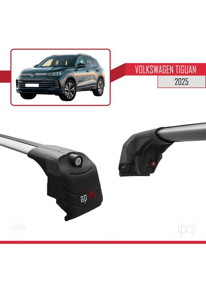 Volkswagen Tiguan 2025 ve Sonrası ile Uyumlu Ace-2 Ara Atkı Tavan Barı Gri 2 Adet modelleri