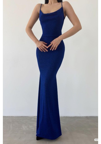 Askılı Sırt Kare Yaka Flower Kumaş Elbise Saks 582926 fiyatları