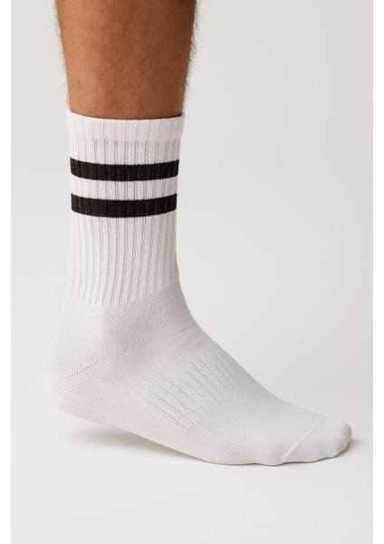Plus Scorpion 3’lü Çizgili Beyaz Spor Çorap Seti – Nefes Alabilir, Dikişsiz ve Esnek Unisex Model (40–44 Numara) fiyatları