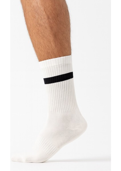 Plus Scorpion 3’lü Çizgili Beyaz Spor Çorap Seti – Nefes Alabilir, Dikişsiz ve Esnek Unisex Model (40–44 Numara) indirimleri