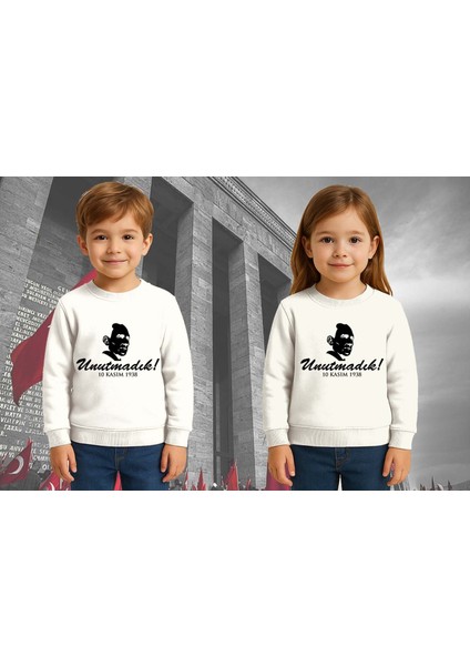 Unisex Ay Yıldızlı 19 Mayıs 29 Ekim 23 Nisan 10 Kasım Atatürk Çocuk 3 Iplik Şardonlu Sweatshirt fiyatları