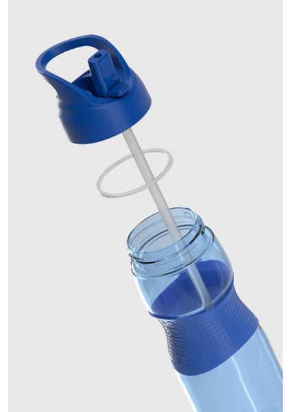 Moly Silikon Detaylı 730 ml Pipetli Tritan Matara 912116 Mavi modelleri