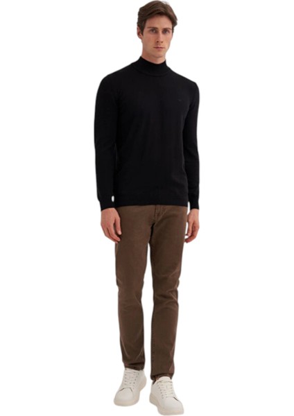 Slim Fit Pamuk Kumaş Basic Yarım Balıkçı Kazak fiyatları