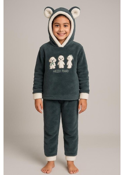 Kız Çocuk Polar Welsoft Pijama Takımı – Soğuk Günler Için Sıcak Tutucu Yumuşak Kumaş 42583 Yeşil fırsatları