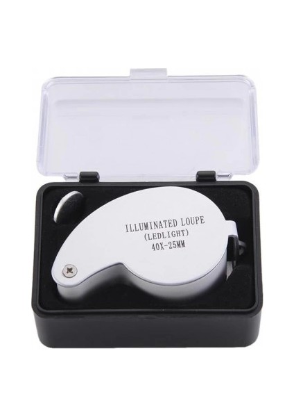 Mini 40X25MM Takı Büyüteç, Cep Büyüteç, Teftiş, Elmas Pullar, Madeni Kontrol Lup MG21011