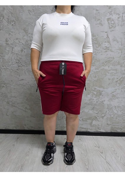 BSBYN-2245-BATTAL Beden Batan Şeritli Şort