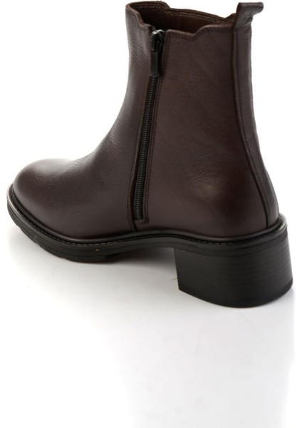 Kahve Hakiki Deri Kadın Bot & Bootie K02645012103 modelleri