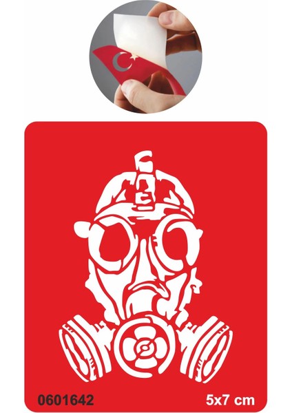 Nükleer Maske Şablonu Geçici Dövme Deseni Tattoo Geçici Dövme Şablonları Kına Kalıpları