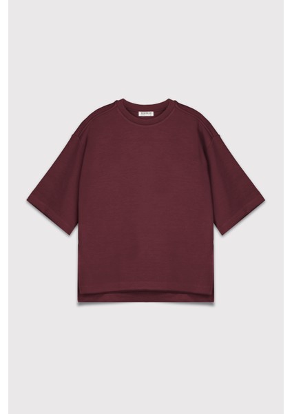 Yırtmaçlı Loose Fit Modal T-Shirt fırsatları