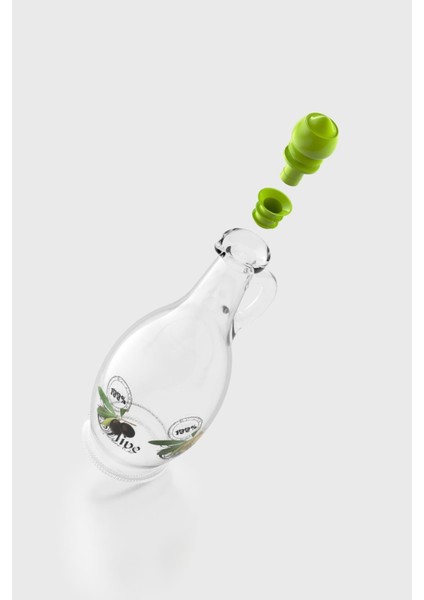 Kibele Desenli 750 ml Yeşil Kapaklı Cam Yağlık 152044 modelleri