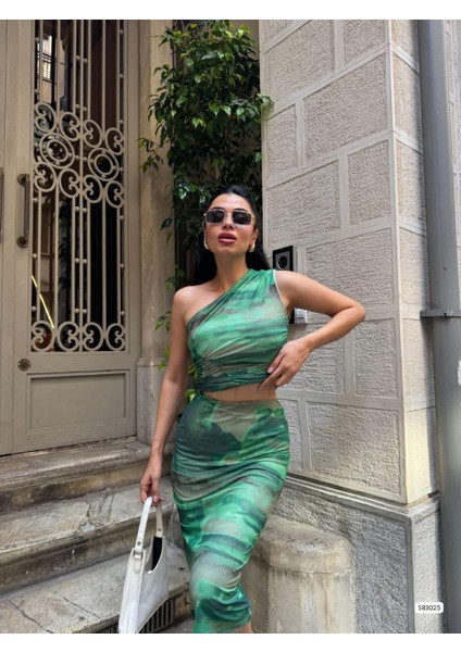 Sinemis Yeşil Kadın Uzun Elbise 583025 modelleri