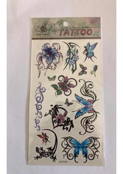 Tribal Kelebekler Yapıştırma Sticker Dövme Geçici Dövme Temporary Tattoos