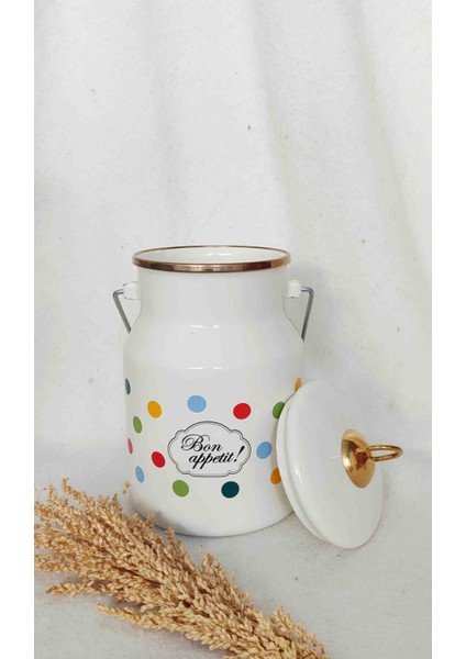 Puantiye Bon Appetit Emaye Otantik Bakraç 2 Litre 12 cm Çap Süt Yoğurt Bakliyat Çay Şeker Bakracı fiyatları