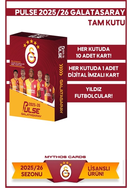 Galatasaray - Pulse Futbolcu Kartları 2025/26 - Paket