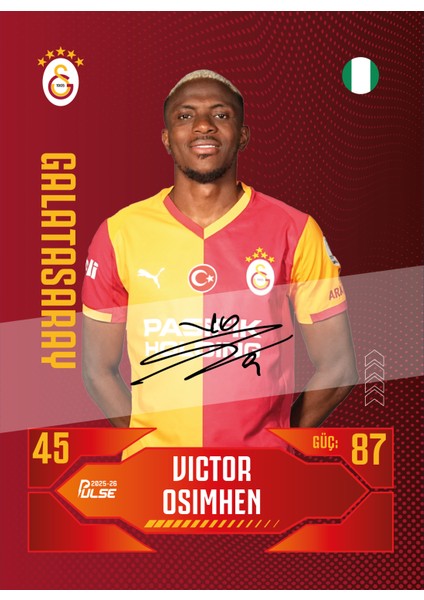 Galatasaray - Pulse Futbolcu Kartları 2025/26 - Paket fiyatları