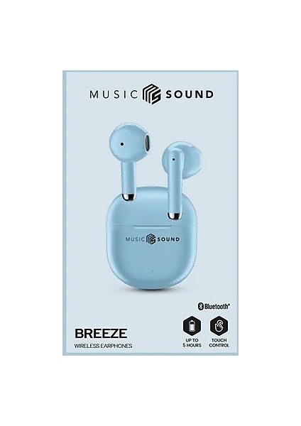 Music Sound Breeze Tws Bluetooth Kulak Içi Kulaklık Mavi modelleri