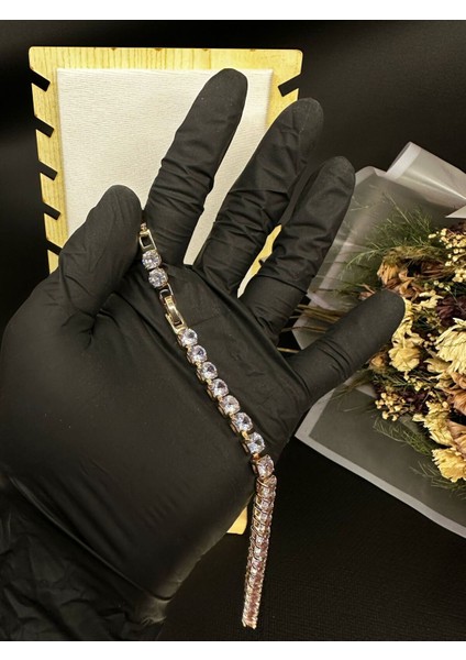 316L Çelik Sıralı Taşlı Bileklik Gold fiyatları