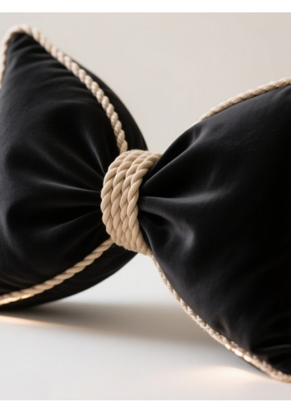 Fiyonk Görünümlü Xxl Dekoratif Yastık Dolgulu Fiyonk Kurdele Hediye Yastık Kırlent Minder