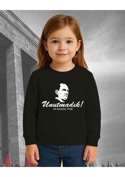 Unisex Ay Yıldızlı 19 Mayıs 29 Ekim 23 Nisan 10 Kasım Atatürk Çocuk 3 Iplik Şardonlu Sweatshirt fiyatları