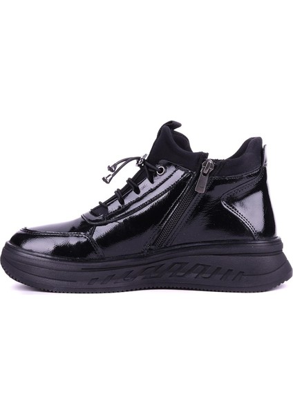 - Hakiki Deri Siyah Rugan Kadın Yarım Bot - 25102253 modelleri