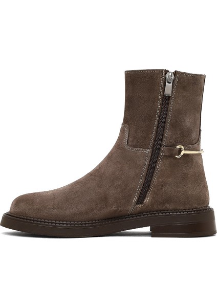 Kadın Vizon Fermuarlı Tokalı Süet Deri Bot 25WFD512710 fiyatları