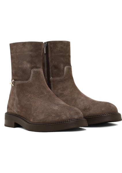 Kadın Vizon Fermuarlı Tokalı Süet Deri Bot 25WFD512710 fırsatları