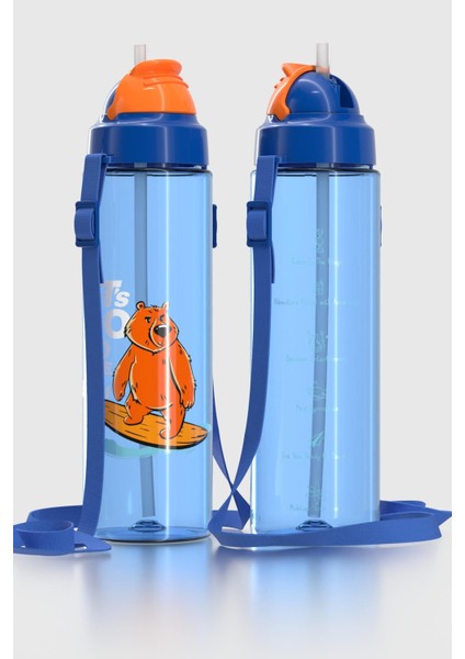 Migo Desenli 630 ml Askılı Pipetli Tritan Çocuk Matara 912143 Mavi fiyatları