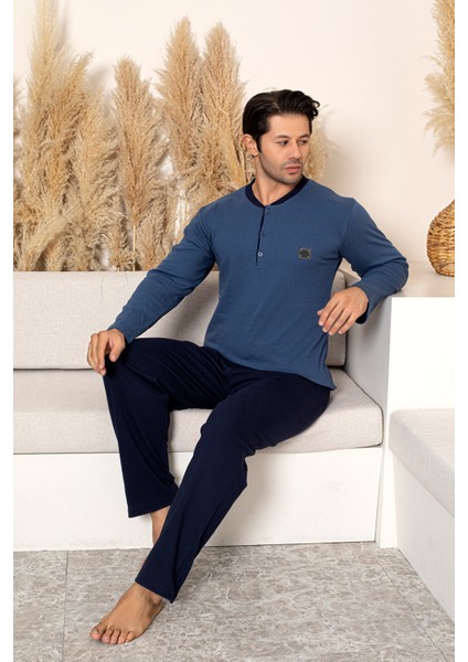 %100 Pamuk Erkek Ekose Pijama Takımı- Babalar Günü Serisi