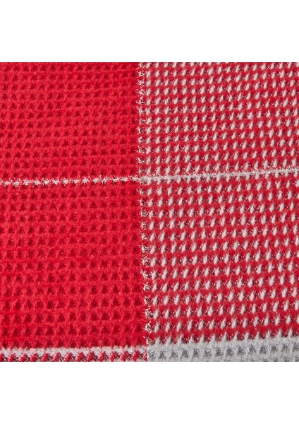 Soft Vintera Pamuklu Tek Kişilik Battaniye - Kırmızı / Lacivert - 150X200 cm fiyatları