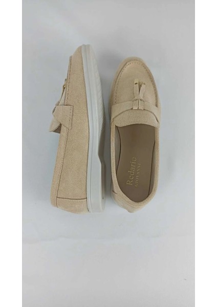 Kadın Süet Babet Bej