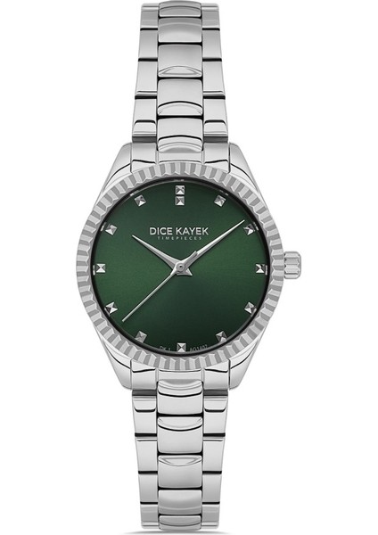 DK.1.AG1402.02 Çelik Kordon Çelik Kasa 5 Atm Suya Dayanıklı Metalik Renk Kadın Kol Saati