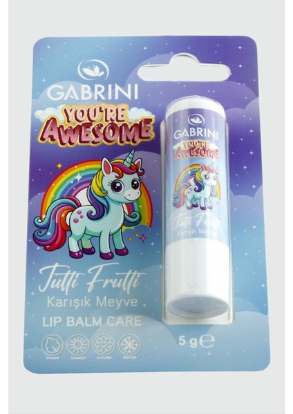 Wizard Gabrini Karışık Meyve Dudak Nemlendirici-Mavi