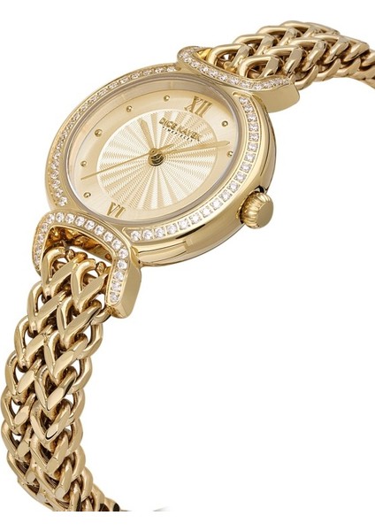 DK.1.AG1411.05 Taşlı Tasarım Çelik Kordon Çelik Kasa 5 Atm Suya Dayanıklı Altın Renk Kadın Kol Saati modelleri